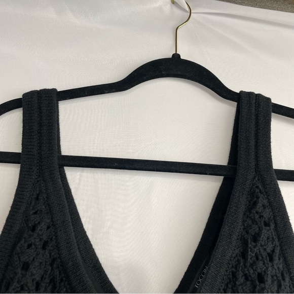 Toccin Kayla Crochet Midi Dress Black Knitted 100% Cotton Lining: Cotton/Spandex - Picture 10 of 17